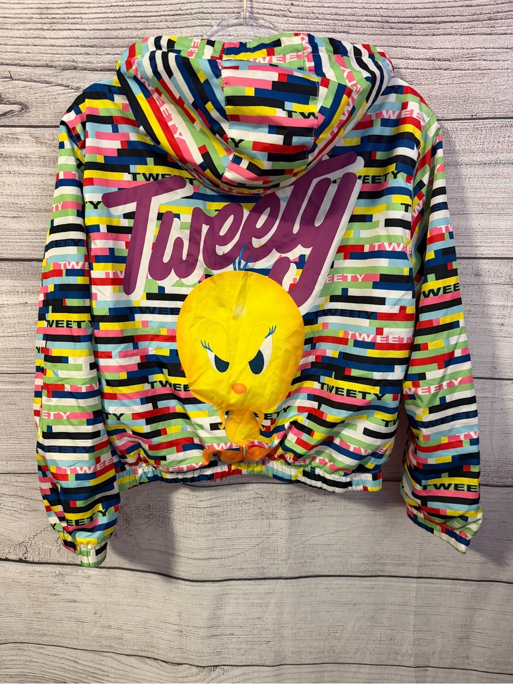 Women’s Members Only x Looney Tunes Tweety Windbreaker Jacket Multicolor Medium
